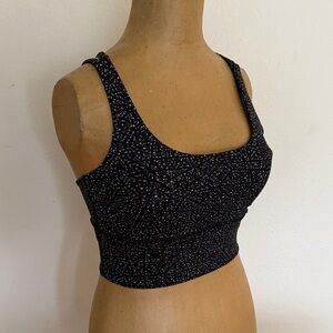 Lululemon sz 4 Energy Bra Black and White Patterned Sports Bra great condition